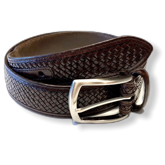 Cole Haan Other - Cole Haan Leather Belt w/ Silver Buckle